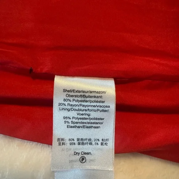 DKNY Scarlet Red Skirt size 14 NWOT - Picture 6 of 6